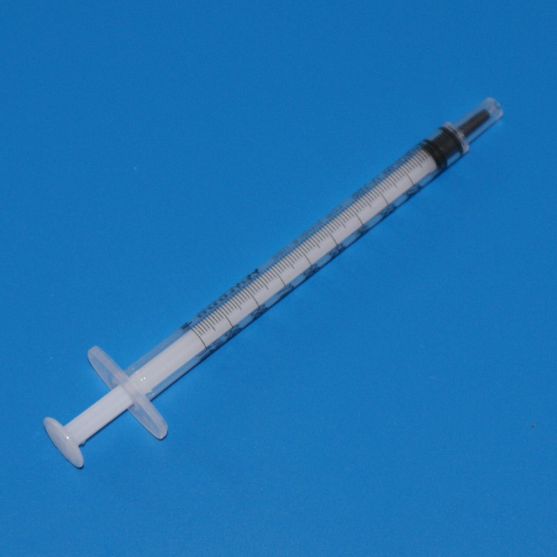 Chirana Insulin-Spritzen, 1 ml, U100, 3-teilig, Luer, mit Spardorn (100 Stück)